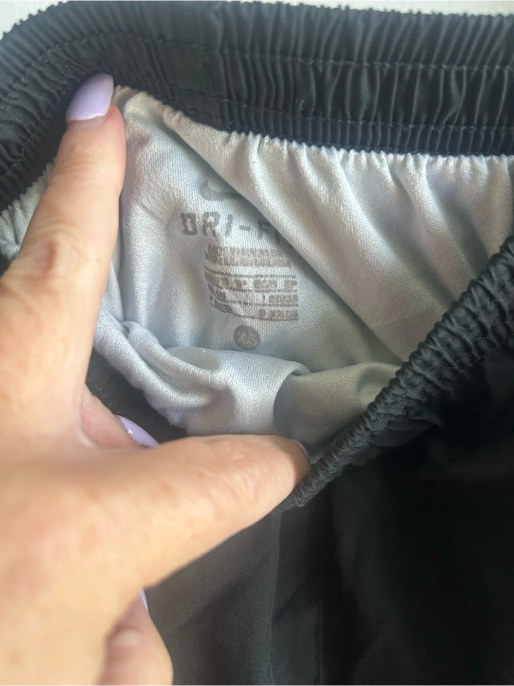 Nike Women’s Black Athletic Shorts with White Trim